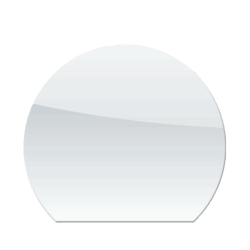 PLAQUE DE SOL RONDE COUPEE Ø110X95 CM GRIS