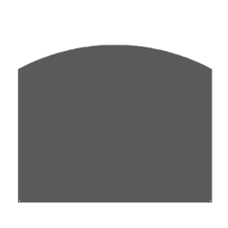 PLAQUE DE SOL ARRONDIE 80X65 CM GRIS